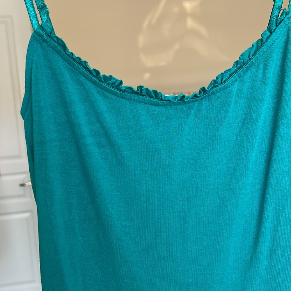 NWOT The Limited Teal Spaghetti Strap Cami Tank Top XS